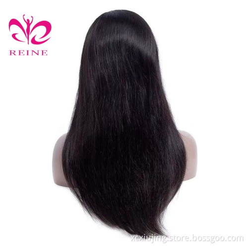 Manufacturer Brazilian Human Hair straight Cuticle Aligned Baby Hair Wig Transparent lace Frontal double drawn  Human Hair wig